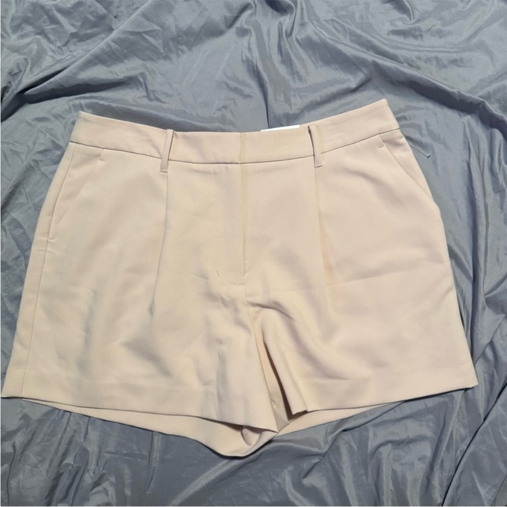 NWT Nine West High Rise Pleated Shorts 16 x 4 Blush